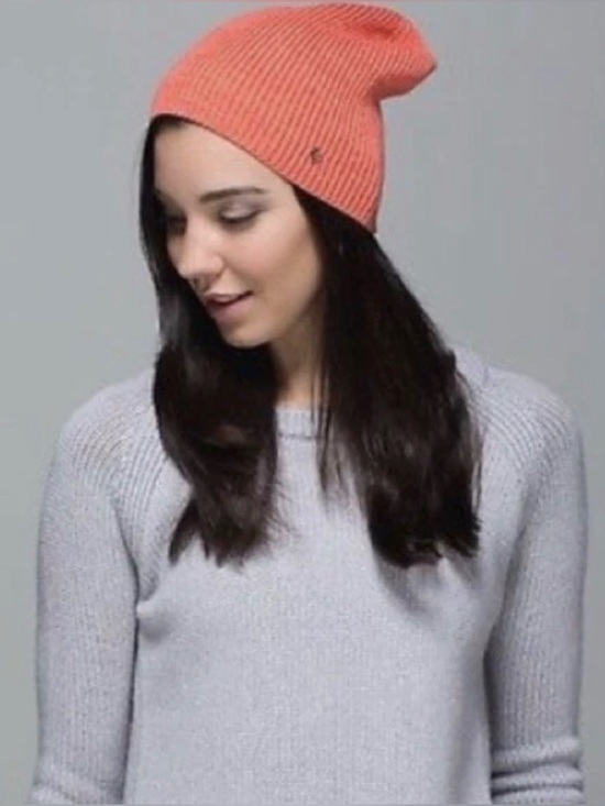 lululemon athletica Accessories - 🧡 Lululemon Rad Hatter Toque Beanie Coral Orange Rib Knit Slouchy Hat 🧡